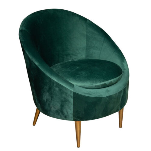Side Chair - Amy - Emerald Velvet & Brushed Gold
