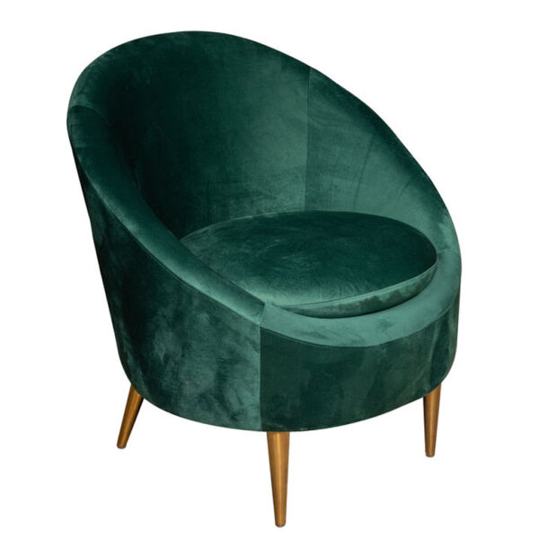 Side Chair - Amy - Emerald Velvet & Brushed Gold
