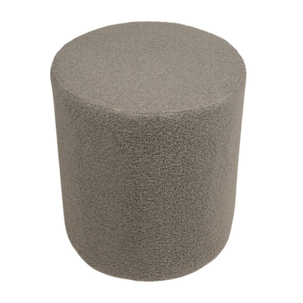 Drew Ottoman - Iron Gray Boucle' Fuzzy Fabric