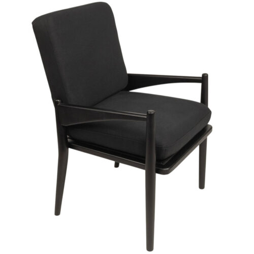 Side Chair - Elvira - Black Velvet & Black Wood