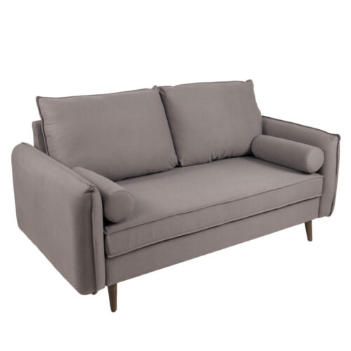 Sofa - Gilligan - Stone Gray Fabric & Wood Legs