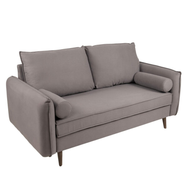 Sofa - Gilligan - Stone Gray Fabric & Wood Legs