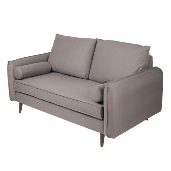 Sofa - Gilligan - Stone Gray Fabric & Wood Legs - Image 3