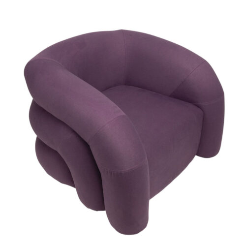 Side Chair - June - Purple Linen Fabric