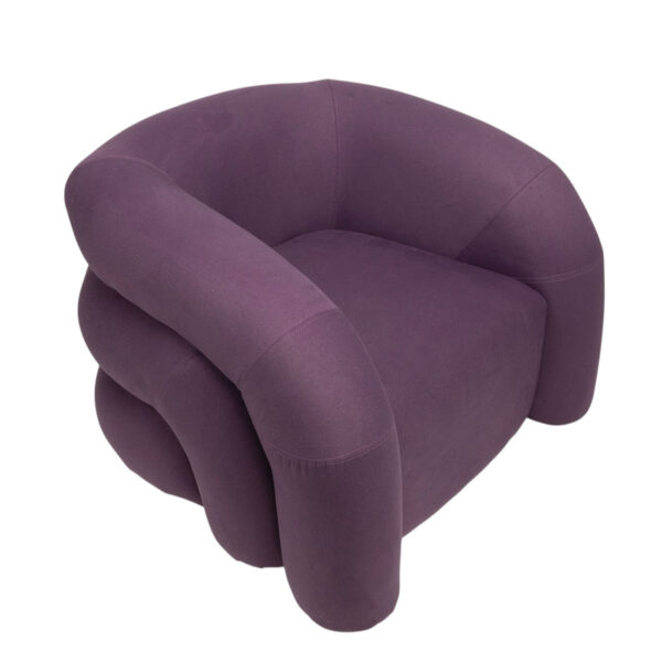 Side Chair - June - Purple Linen Fabric