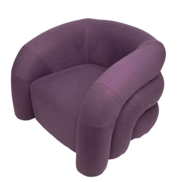 Side Chair - June - Purple Linen Fabric - Image 3