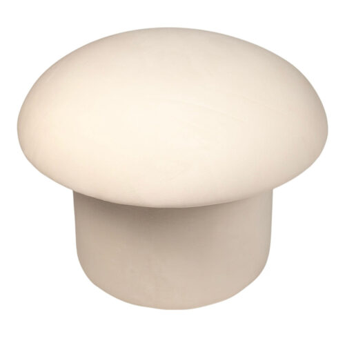 Larry Mushroom Ottoman - White Vegan Leather